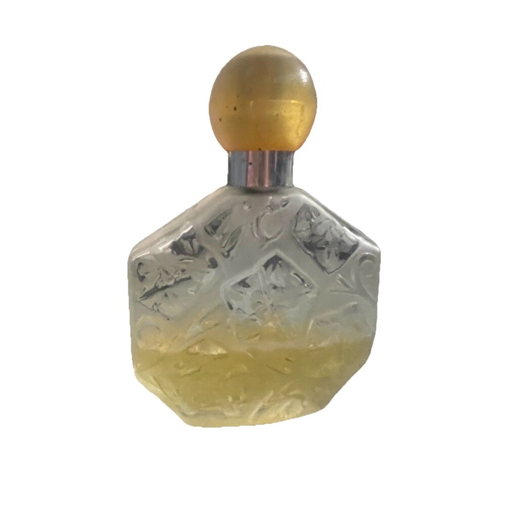 Vintage J.C. Brosseau Made in France Frosted Art Deco Perfume Bottle Ombre Rose